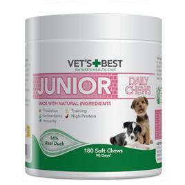 Vet's Best Junior Daily Chews Pato - 400 g (180 unidades)