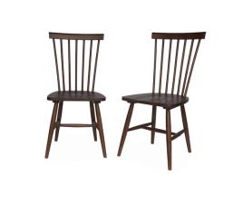 Conjunto de 2 cadeiras de bar em madeira de borracha, romie