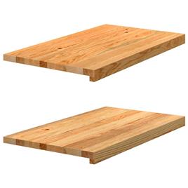 vidaXL Soleiras da janela 2 pcs 70x40x2 cm carvalho castanho-claro