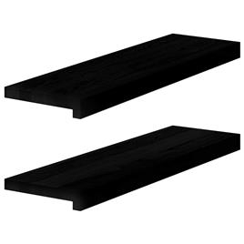 vidaXL Soleiras da janela 2 pcs 70x20x2 cm carvalho castanho-escuro