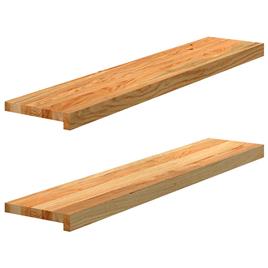 vidaXL Soleiras da janela 2 pcs 100x20x2 cm carvalho castanho-claro