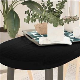 vidaXL Tampo de mesa 80x40x4 cm carvalho maciça oval castanho-escuro