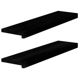 vidaXL Soleiras da janela 2 pcs 80x20x2 cm carvalho castanho-escuro