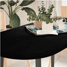 vidaXL Tampo de mesa 120x60x4 cm carvalho maciça oval castanho-escuro