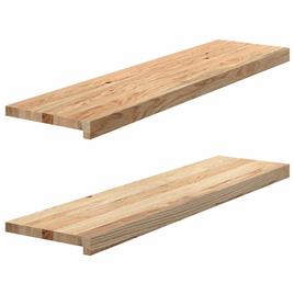 vidaXL Soleiras da janela 2 pcs 100x25x2cm carvalho maciço não tratado