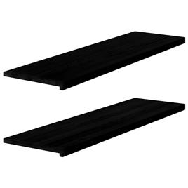 vidaXL Soleiras da janela 2 pcs 140x40x2 cm carvalho castanho-escuro