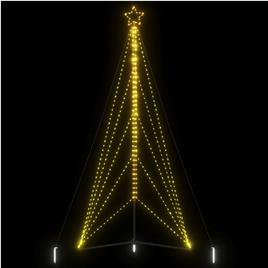 vidaXL Iluminação p/ árvore de Natal 615 LED 404,5 cm branco quente