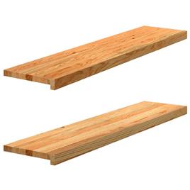 vidaXL Soleiras da janela 2 pcs 110x25x2 cm carvalho castanho-claro