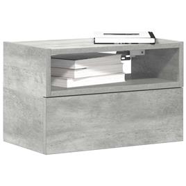 vidaXL Mesas de cabeceira de parede 2pcs 45x26x28,5cm cinzento cimento