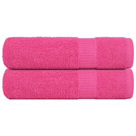 vidaXL Toalhas de mãos 2 pcs 50x100 cm 360 gsm 100% algodão rosa