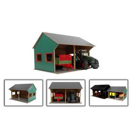 Kids Globe Tratores Agrícolas Galpão De Brinquedos 1:16