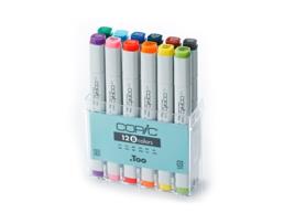 Copic Marcador, 12 Cores Básicas