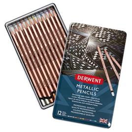Derwent Lápis de Cor Metálicos, 12 Cores Metálicas