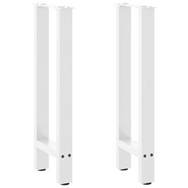 vidaXL Pernas mesa centro 2 pcs 38x(72-73) cm aço branco