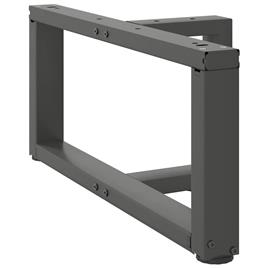 vidaXL Pernas mesa centro 2 pcs forma T 60x25x(30-31) cm aço antracite