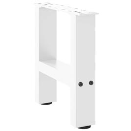 vidaXL Pernas mesa centro 2 pcs 40x(30-31) cm aço branco