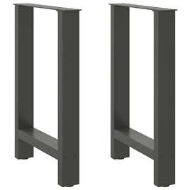 vidaXL Pernas mesa centro 2 pcs 50x(72-73) cm aço antracite