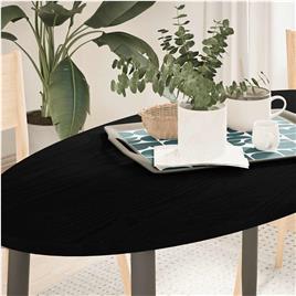 vidaXL Tampo de mesa 120x60x2 cm carvalho maciça oval castanho-escuro