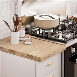 vidaXL Bancada de cozinha retangular 40x63,5x4 cm carvalho maciça