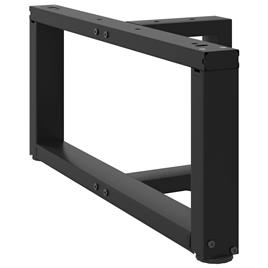 vidaXL Pernas mesa centro 2 pcs forma de T 60x25x(30-31) cm aço preto