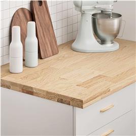 vidaXL Bancada de cozinha retangular 100x63,5x4 cm carvalho maciça