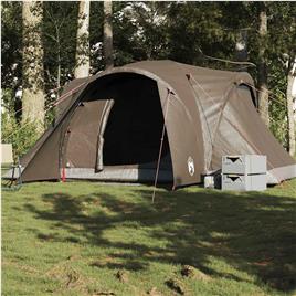 vidaXL Tenda familiar em cúpula para 6 pessoas impermeável castanho