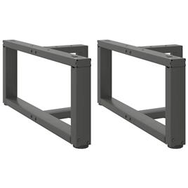 vidaXL Pernas mesa centro 2 pcs forma T 70x25x(30-31) cm aço antracite