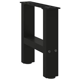 vidaXL Pernas mesa centro 2 pcs 40x(30-31) cm aço preto