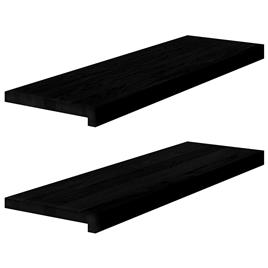 vidaXL Soleiras da janela 2 pcs 80x25x2 cm carvalho castanho-escuro