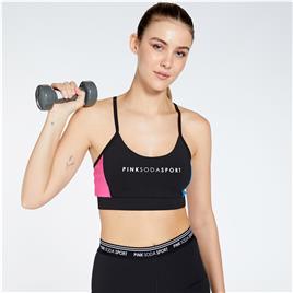 Pink Soda Eden Colorblock - Preto - Leggings Ginásio Mulher tamanho XS