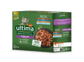 Comida Húmida Gato Ultima Esterilizado Frango/vaca/atum/pescada 8x85g