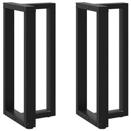 vidaXL Pernas mesa bar 2 pcs forma de T 50x35x(91-92) cm aço preto