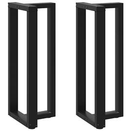 vidaXL Pernas mesa bar 2 pcs forma de T 50x35x(101-102) cm aço preto