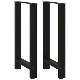 vidaXL Pernas mesa centro 2 pcs 40x(90-91) cm aço preto