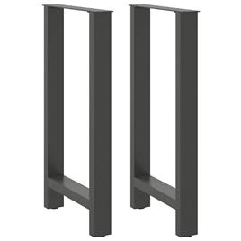 vidaXL Pernas mesa centro 2 pcs 40x(90-91) cm aço antracite