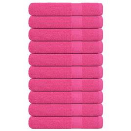 vidaXL Toalhas de sauna 10 pcs 80x200 cm 360 gsm 100% algodão rosa