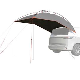 vidaXL Tenda de carro impermeável cinzento e laranja