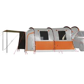 vidaXL Tenda de campismo p/ 4 pessoas impermeável cinzento/laranja