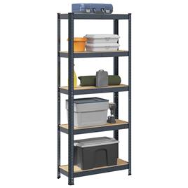 vidaXL Estante com 5 prateleiras derivados de madeira e aço antracite