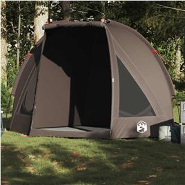 vidaXL Tenda de pesca para impermeável castanho