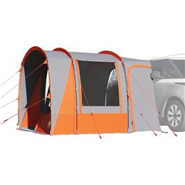 vidaXL Tenda de campismo p/ 4 pessoas impermeável cinzento/laranja