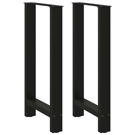 vidaXL Pernas mesa centro 2 pcs 50x(90-91) cm aço preto