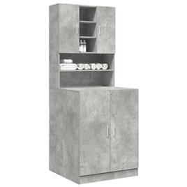 vidaXL Armários p/ máquina lavar 2pcs deriv. madeira cinzento cimento