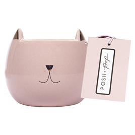 PoshPop Chávena de cerâmica para os amantes de gatos - Rosa