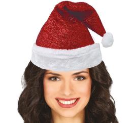 Chapéu de Papai Noel Brilhante Deluxe Adulto