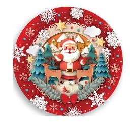 Pacote de 6 Pratos de Natal de 23 cm