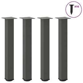 vidaXL Pernas mesa centro 4 pcs 72-74 cm aço antracite