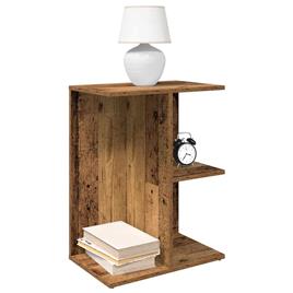 vidaXL Mesa cabeceira 46,5x29x61 cm derivados madeira madeira velha