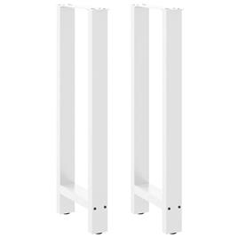 vidaXL Pernas mesa centro 2 pcs 50x(100-101) cm aço branco