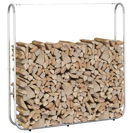 vidaXL Suporte para lenha com fio de aço 150x25x150 cm aço galvanizado